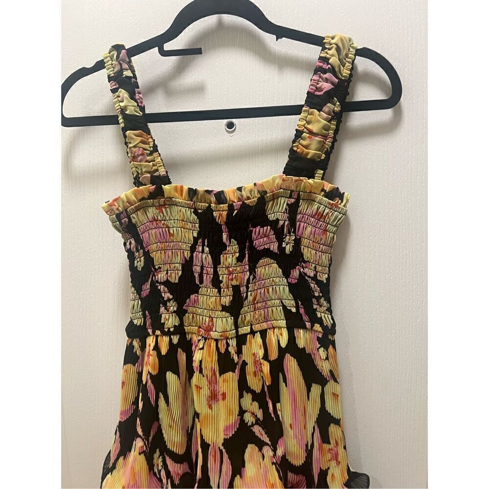 Reset By Jane Yellow Floral Midi Dress size S NWOT$160 - Picture 8 of 9